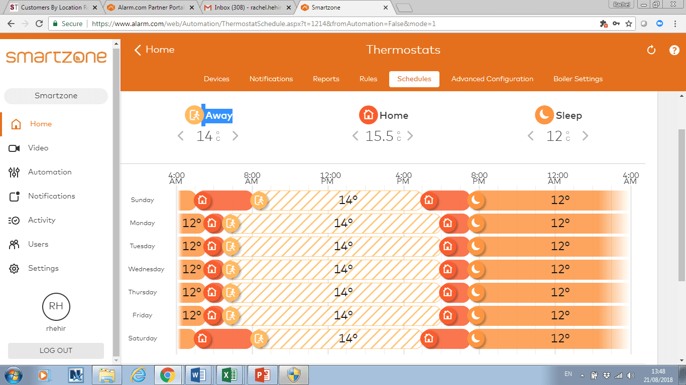 Setting up of Heating Schedules4